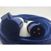 Zexum 16A 230V Blue Arctic Male to Female Electric Mains Hook Up Extension Cable Lead