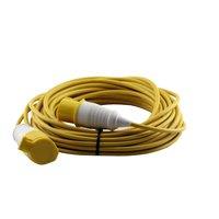 Zexum 16A 110V Yellow Arctic Male to Female Electric Mains Hook Up Extension Cable Lead