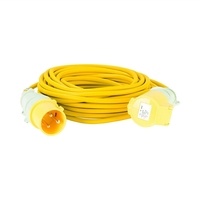 Zexum 32A Yellow Male - 32A Yellow Female, 14m 2.5 Yellow Lead