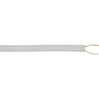 Zexum 0.5mm 2 Core Solid Bell Wire White Round