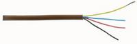 CQR Brown 0.182mm 4 Core 2 Pair Round Professional Copper PVC Intruder Burglar Alarm Security Cable