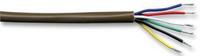 CQR Brown 0.182mm 6 Core 3 Pair Round Professional Copper PVC Intruder Burglar Alarm Security Cable