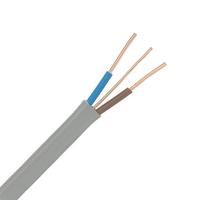 Zexum Grey 4mm 32A Brown Blue Twin & Earth (T&E) 6242Y Flat PVC Harmonised Lighting Power Cable