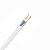 Zexum White 1.5mm 16A Blue Single Core & Earth 6241B Flat LSZH (Low Smoke Zero Halogen) Harmonised Lighting Power Cable