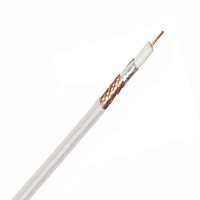 Zexum White Single 1mm CCS 75Ohm RG6 Digital Satellite Aerial Cable With Foam Filled PE & Aluminium Foil