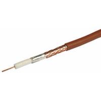 Labgear Brown Single 1mm Solid Copper 75Ohm RG6 Digital Satellite Cable With Foam Filled PE Copper Foil & Bare Copper Braid