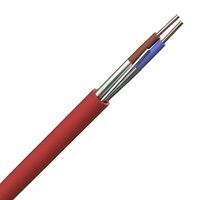 Zexum Red 1.5mm 16A 2 Core & Earth Brown Blue Fire Resistant Rated BASEC Approved Power Cable