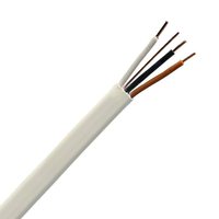 Zexum White 1.5mm 16A 3 Core & Earth Brown Black Grey Fire Resistant Rated BASEC Approved Power Cable