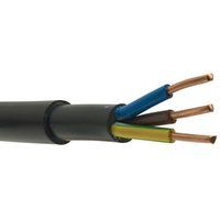 Zexum Black 2.5mm 26A 3 Core Brown Blue Green & Yellow 600 to 1000V Rated NYY-J Hi Tuff Outdoor Cable